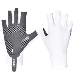 Planet Gates White / M Summer Men Women Fishing Gloves Half Finger Breathable Cool Fabric Non-Slip Silicone Lure Fishing Sailing Sports Glove