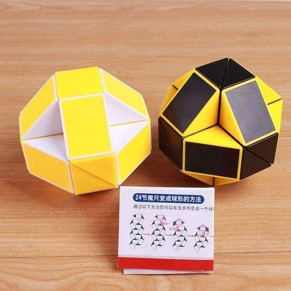 Planet Gates white Magic snake ruler puzzle toy 24 speed Blocks Snake Twist Puzzle Children Educational Game Toys  Magic Cube For Kids Gift