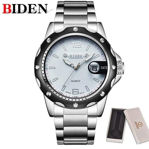 Planet Gates White Man Watch Stainless Steel Strap Watches Military Watch casual fashion  wristwatches Waterproof Watch man relogio masculino