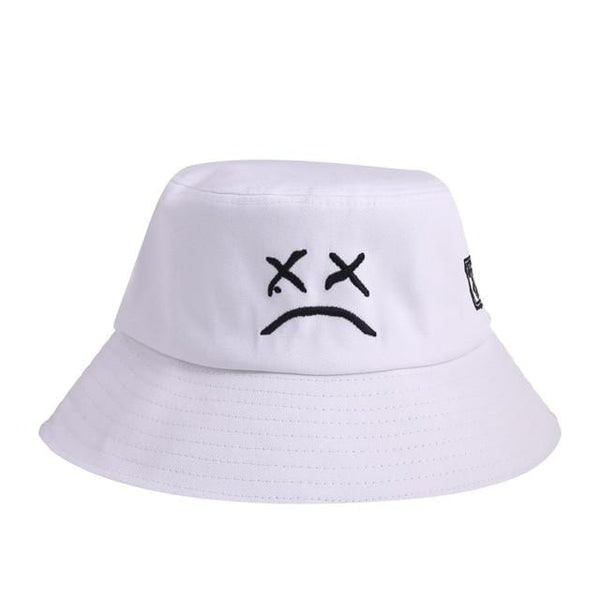 Planet Gates White Men Women Bucket Hat Crying Face Embroidery Boonie Hat Solid Color Travel Beach Sun hats Casual Visor Fishman Caps
