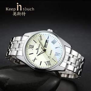 Planet Gates white mens watch Wedding Couple Watches for Lovers Steel Waterproof Gifts Couples Watch Man and Ladies Dress Men Clock Reloj Hombre