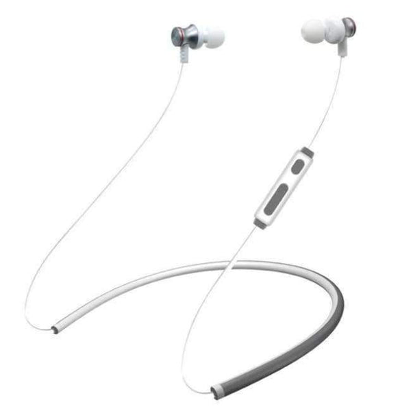 Planet Gates white Metal Sports Bluetooth Headphone SweatProof Earphone Magnetic Earpiece Stereo Wireless Headset for Mobile Phone