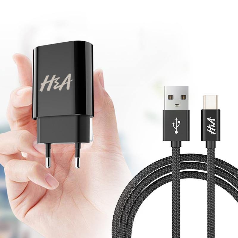 Planet Gates White Micro USB H&A Universal Portable USB Charger EU Mobile Phone Charger Wall Adapter Travel Charger USB Cable For Huawei For Samsung S9 S8