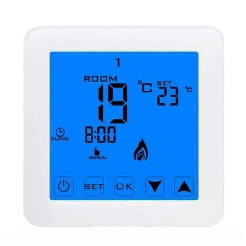 Planet Gates White MINCO HEAT Thermoregulator LCD Touch Screen Room Temperature Controller Thermostat For Electric Heating Floor