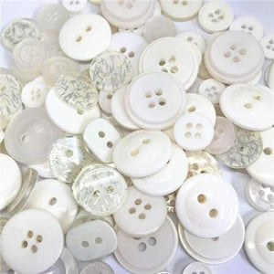 Planet Gates White Mix 1000pcs Assorted Mixed Resin Buttons Arts Crafts Card Making Scrapbooking Sewing 9mm-20mm Bright/Chritsmas/Pastel/Primary Mix