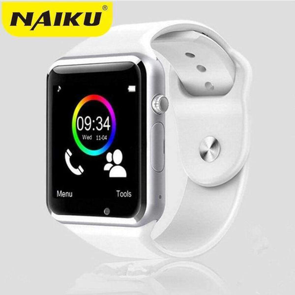 Planet Gates white NAIKU A1 Smart Watch With Passometer Camera SIM Card Call Smartwatch For Xiaomi Huawei HTC Android Phone Better Than Y1 DZ09