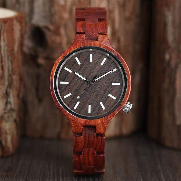 Natural Maple Bamboo Wood Watches Ladies Fashionable Quartz Wristwatch Women's Bracelet Female Clock Relogio Feminino - Planet Gates