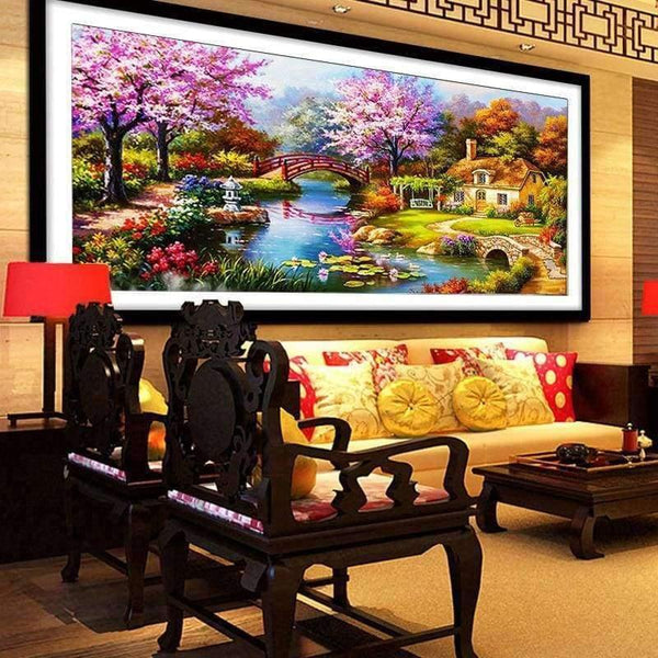 Planet Gates White Needle Arts Crafts Diy Diamond Painting Cross Stitch Dream Home Diamond Embroidery Cabin Scenery Rubik's Cube Drill Picture
