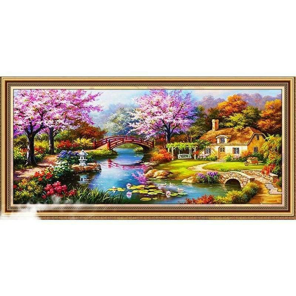 Planet Gates White Needle Arts Crafts Diy Diamond Painting Cross Stitch Dream Home Diamond Embroidery Cabin Scenery Rubik's Cube Drill Picture