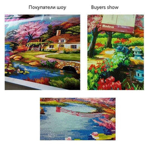 Planet Gates White Needle Arts Crafts Diy Diamond Painting Cross Stitch Dream Home Diamond Embroidery Cabin Scenery Rubik's Cube Drill Picture