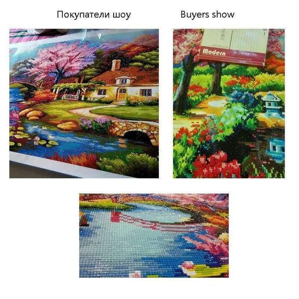 Planet Gates White Needle Arts Crafts Diy Diamond Painting Cross Stitch Dream Home Diamond Embroidery Cabin Scenery Rubik's Cube Drill Picture