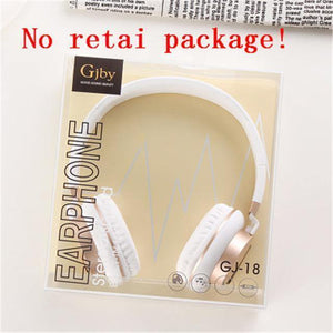Planet Gates white no package Wired headphones with Mic Portable Foldable On-Ear Headset with Microphone for Phones xiaomi PC MP3 Girls
