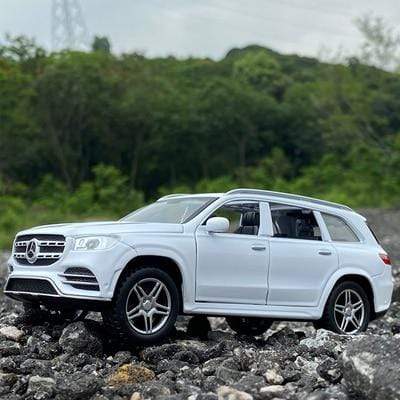 Planet Gates White no suitcase 1:32 Benzs GLS 580 SUV Alloy Car Model Diecasts & Toy Vehicles Metal Car Model Collection High Simulation Childrens Toy Gift