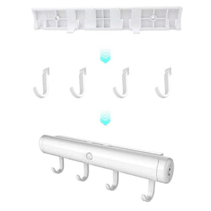 Planet Gates White / Non-rechargeable LED Cabinet Light With Hanging Fuction Led Motion Sensor Bar light Bulb 12Leds Closets Bureau Desk Emergency Night lighting