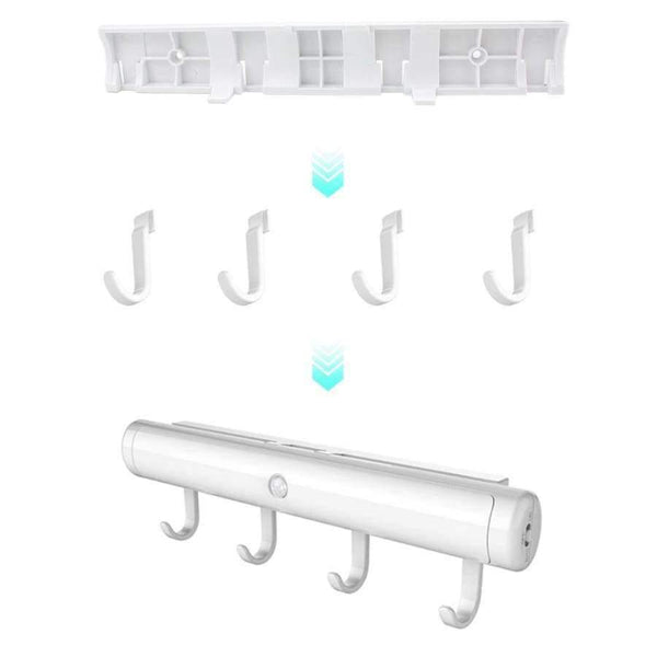 Planet Gates White / Non-rechargeable LED Cabinet Light With Hanging Fuction Led Motion Sensor Bar light Bulb 12Leds Closets Bureau Desk Emergency Night lighting