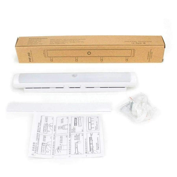 Planet Gates White / Non-rechargeable LED Cabinet Light With Hanging Fuction Led Motion Sensor Bar light Bulb 12Leds Closets Bureau Desk Emergency Night lighting