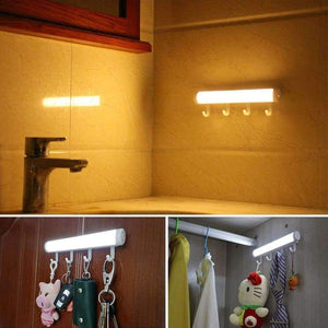 Planet Gates White / Non-rechargeable LED Cabinet Light With Hanging Fuction Led Motion Sensor Bar light Bulb 12Leds Closets Bureau Desk Emergency Night lighting