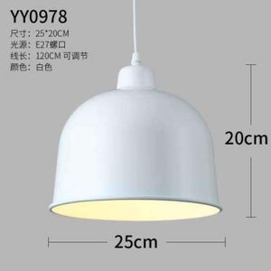 Planet Gates White Nordic restaurant lamps Modern minimalist office chandeliers Aluminum single-head pendant lamp shade Dining room chandeliers