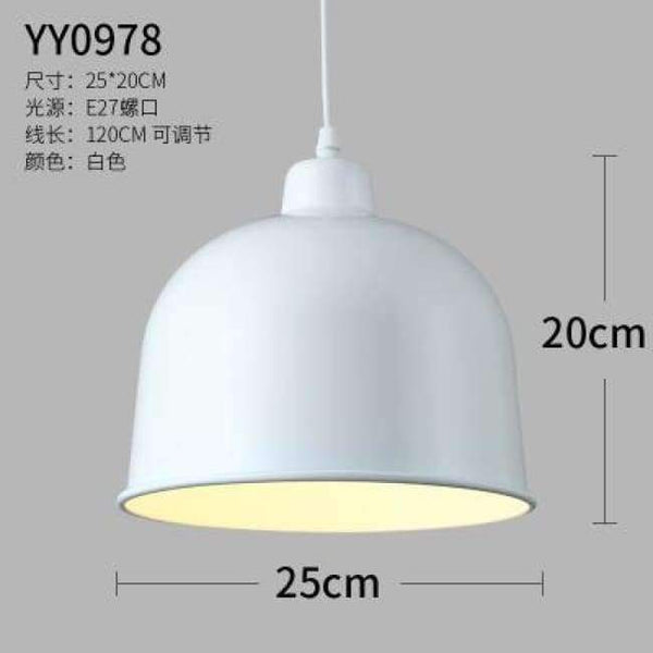 Planet Gates White Nordic restaurant lamps Modern minimalist office chandeliers Aluminum single-head pendant lamp shade Dining room chandeliers