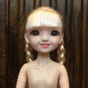 Planet Gates white / Nude doll / China 30CM 1/6 BJD Doll 11 Joints Multicolor Hair 3D Big Eyes Fashion Cute Smile Nude Female Doll DIY Kids Toy for Girl Christmas Gift