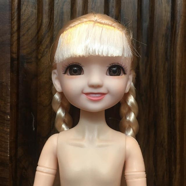 Planet Gates white / Nude doll / China 30CM 1/6 BJD Doll 11 Joints Multicolor Hair 3D Big Eyes Fashion Cute Smile Nude Female Doll DIY Kids Toy for Girl Christmas Gift