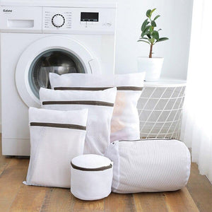 White Nylon Laundry Bag Bra Socks Underwear Clothes Washing Machine Protection Net Mesh Bags Laundry Basket Laundry Hamper