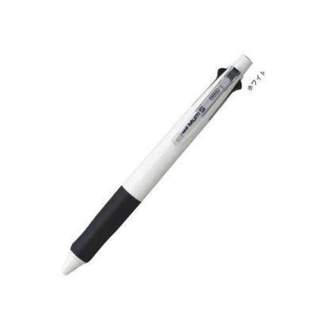 Planet Gates White One Piece Uni MSE5-500 Multifunction Pen 4 Oil Core & Mechanical Pencil for Office School Writing Supplies