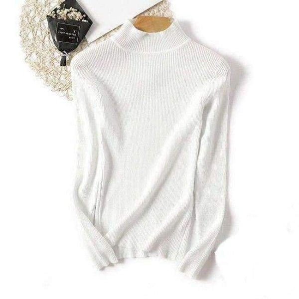 Planet Gates White / One Size Autumn Winter Woman Sweater Knitting Pullovers Shiny Lurex Sweater Women Slim Black soft sweater Bottoming Casual Jumper