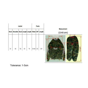 Planet Gates White / One Size Camouflage Ghillie Suit Hunting Clothing Camouflage Shade Cloth TACTICAL GHILLIE Suit Camouflage Hunting Shade Cloth