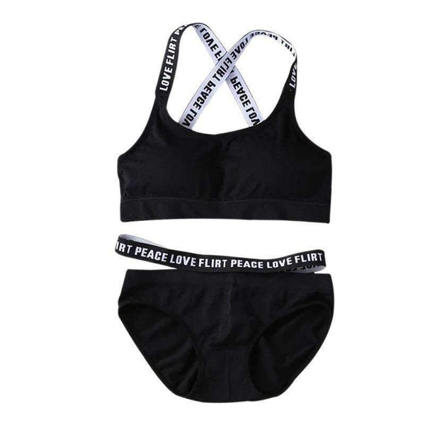 Planet Gates White / One Size Lounge Underwear Comfortable Wireless Loungewear Lingerie Bra Set Black and White Cotton Bras Sets