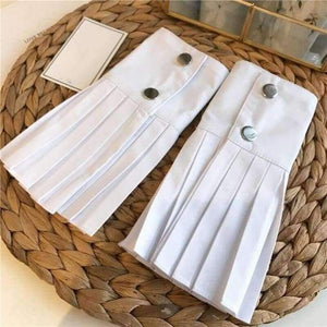 Planet Gates white / One Size TWOTWINSTYLE Fashion Pleated Gloves Women Flared Cuffs All-match Basic Clothes Accessories 2018 New