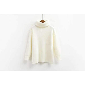 Planet Gates White / One Size Winter Knitted Sweaters Women Fashion Turtleneck Pullover Sweater Female Casual All-match Jumper 8 Colors