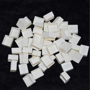 Planet Gates White pan 50 pcs Half Pans for Watercolor Pigment Plastic Empty Pans or Art Painting Palette Supplies Transparent Pan and White Pan