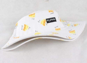 Planet Gates white Panama Bucket Hat Men Women Summer Bucket Cap Banana Print Yellow Hat Bob Hat Hip Hop Gorros Fishing Fisherman Hat