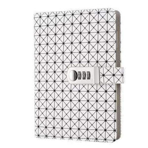 Planet Gates White Paperboat retro A5 notebook logo customize with lock free logo name custom writing pads lockable password diary student gift