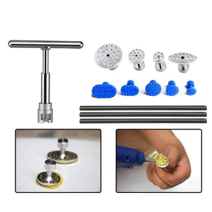 Planet Gates White PDR Tools Car Dent Removal Tools Car Dent Repair Tools PDR Auto Body T-bar Glue Dent Puller with suction cup gule sticks