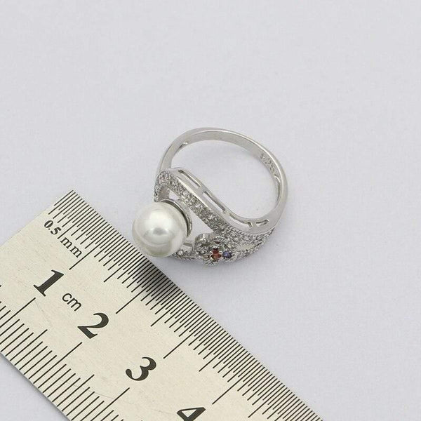 Planet Gates White Pearl 925 Silver Jewelry Sets For Women Wedding Earrings With Stone Pendant Pearls Necklace Set