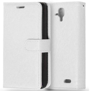 Planet Gates White Phone Bag For Lenovo A 536 Skin Wallet Book Style Stand PU Leather Cover Flip Case For Lenovo A536 With Card Holder&Phone Frame