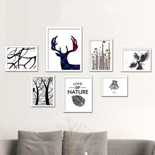 Planet Gates White Photo Frame 7 Pcs Classic Photo Frame For Wall Hanging Picture Frame Photo 7 10 Inch Wall Art Wedding Couple Recommendation Pictures Frames