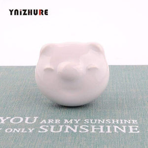 Rural Acme Nordic Style Ceramic Single Cartoon Round  Wardrobe Kitchen Garden Door Handle Modern Cabinet Handle