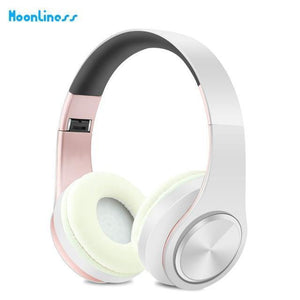 Planet Gates white pink / China Wireless Headphones Bluetooth Stereo Foldable Headset Audio Mp3 Adjustable Earphones with Mic for Music