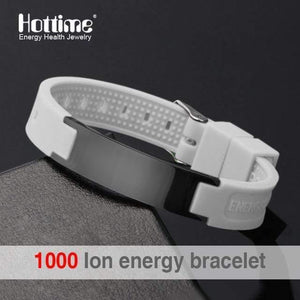 Planet Gates White Power Energy Wristbands Balance Ion Magnetic Therapy Fashion Silicone Bands Bracelets Therapy Body Keep Your Healty Healing Pain