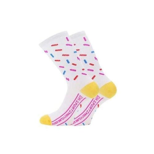 Planet Gates White Professional Cycling Sport Socks Protect Feet Breathable Wicking Sock Outdoor Road Bike Nylon Socks Bicycle Accessories