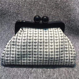 Planet Gates white quited Handbag Shoulder Bag Clip evening day clutches Acrylic Clip Crossbody Bag Zipper & Hasp Tote Bag Chain Party Wedding