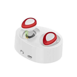 Planet Gates White Red Bluetooth Earphones True Wireless Earbuds Mini Stereo Music Headsets Hands-free With Mic Charging Box for Phones