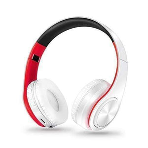 Planet Gates white red / China Wireless Headphones Bluetooth Stereo Foldable Headset Audio Mp3 Adjustable Earphones with Mic for Music