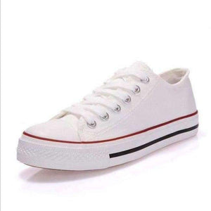 Planet Gates White red edge / 5 Canvas Shoes Fashion Solid Color Women Vulcanized Shoes Lace-up Casual White Couple Shoes Woman Sneakers Zapatos Tenis Feminino