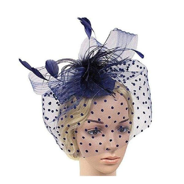 Planet Gates White Retro Birdcage Dot Mesh Bridal Face Veil With Bow Feather Fascinator Headpiece Clip Wedding Hair Accessory Cocktail Party