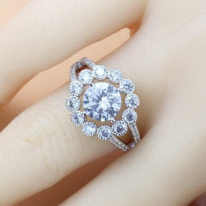 Planet Gates White  Ring / 9 Wedding Costume 925 Sterling Silver White Zircon Jewelry Sets For Women Bridal Accessories  Jewel
