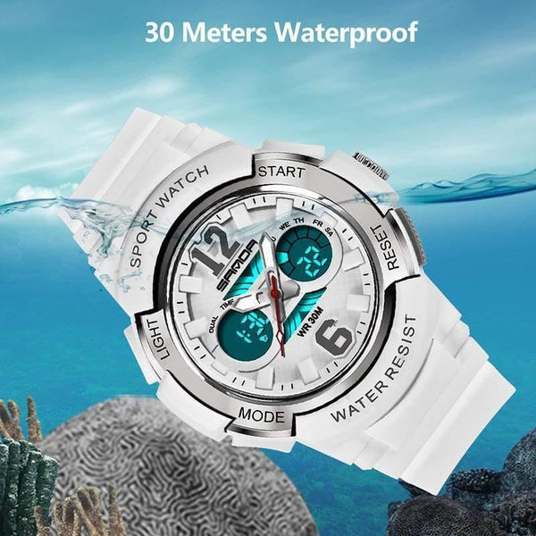 Planet Gates white rose gold Fashion Casual Children Watches 30M Waterproof Quartz Wristwatches Sports Kids Clock boys Hours girls Students Watch